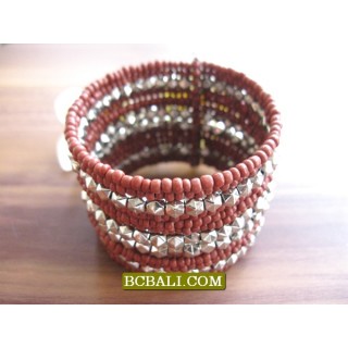 Bali Beads Cuff Bracelets Free Shipping Package